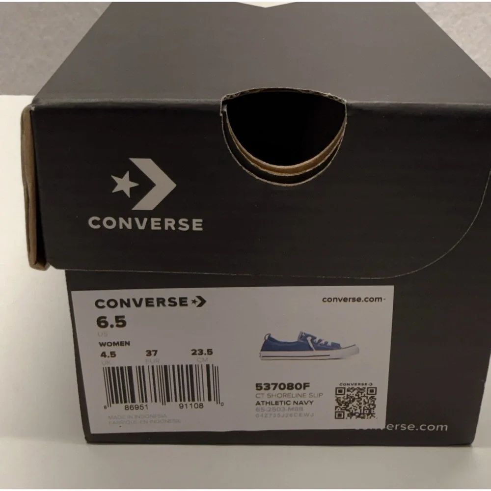 Converse Chuck Taylor All Star Shoreline Slip Navy Women's Size 6.5 Low 537080F